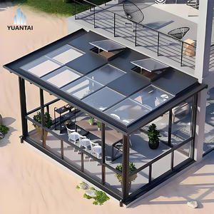 Villa de jardin toute saison Yuantai, imperméable, avec véranda, serre, maison en verre, salle à manger, solarium, véranda en aluminium motorisée - Product Image 1