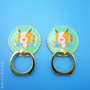 Metal Ring Holder Zinc Alloy <b>Rotating</b> Desktop Stand Adhesive Gold Color Mobile Phone Holder - Product Image 1