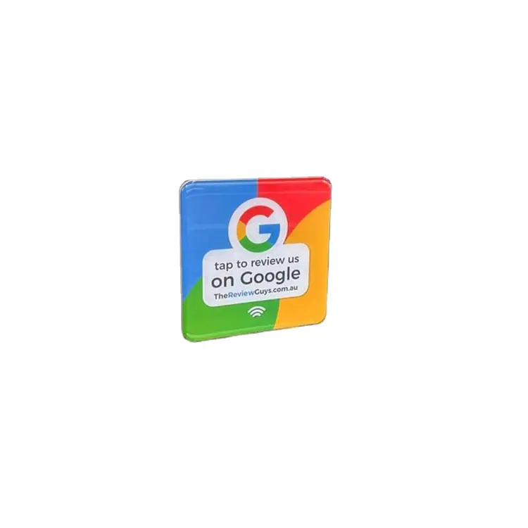 NFC Chip Google Review sticker PVC código QR señal sin contacto Social Media Google Review plate
