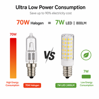 Ampoule LED E14 7W 220-240V Céramique 350LM 2700K/6000K 2835*96SMD 360 Degrés Sans Scintillement CE RoHS Remplacement d'Ampoule Halogène Résidentielle