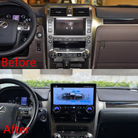 Reproductor de DVD para Auto de 13.1 Pulgadas, Radio Android con Pantalla Táctil, Navegación GPS, Carplay para Lexus GX460