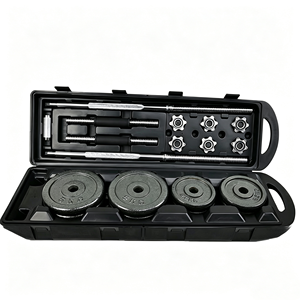 <span class=keywords><strong>Kit</strong></span> d'haltères réglables 50 <span class=keywords><strong>kg</strong></span> en fonte avec barre de connexion pour entraînement fitness à domicile - Product Image 5