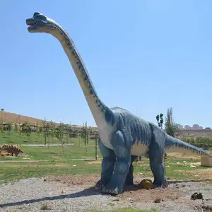 Parque Temático Cuello largo Alto Realista Vivo Animatronic Brachiosaurus Modelo de dinosaurio 3D