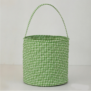 Cesta de Halloween <span class=keywords><strong>para</strong></span> Niños al por Mayor, con Diseño Acolchado de Gingham y Volantes, <span class=keywords><strong>para</strong></span> Dulces o Truco o Trato, con Asa - Product Image 3