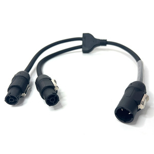 ETL Stage Lighting Power Splitter 16A <b>Waterproof</b> <b>Cable</b> 250V For LED Lights And Audio Equipment - Product Image 1