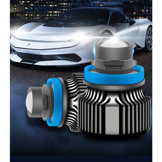 Automotive H7 9006 Laser Headlight Bulb Lens Light Auto LED Headlight Projector Fog Light Modification Car Headlight H11 9005