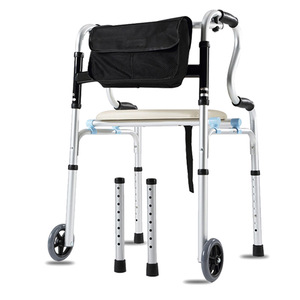 Hejianze Aluminum <b>Walker</b> 72 Double Bay Walking Aid For <b>Elderly</b> Mobility Support - Product Image 4