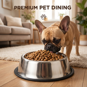 Bol à eau pour animaux de compagnie en acier inoxydable pour chats et <span class=keywords><strong>chiens</strong></span>, antidérapant, résistant à la corrosion, design élégant et écologique - Product Image 3