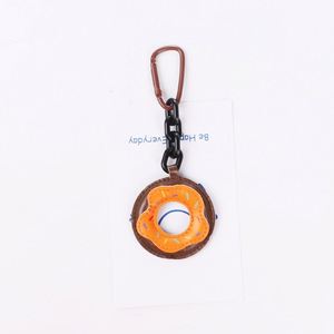 Cute Cartoon Donut Nylon <b>Rope</b> Keychain Couple Style Bag Pendant Made of Zinc Alloy - Product Image 5