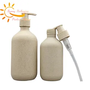 eco friendly shampoo bottle print 300 ml wheat straw material spray bottle