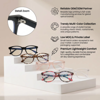Montures de lunettes carrées personnalisées certifiées CE, adaptées au travail quotidien au bureau, comme par exemple des heures passées devant un ordinateur et aux réunions formelles