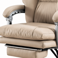 Chaise de bureau exécutive ALINUNU, directement de l'usine, ergonomique, en cuir PU, inclinable, avec repose-pieds rétractable
