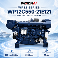 Moteur marin WP12C550-21E121 550HP 405kW 2100RPM refroidi par eau, moteur de propulsion à rampe commune électronique pour navire commercial