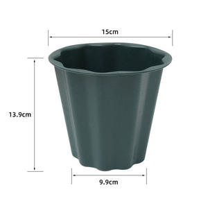 Pot de fleurs de bureau en PP vert, autoportant, en plastique, pour cérémonie de nettoyage des tombes - Product Image 6