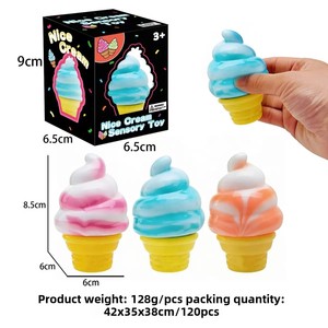 Juguete Antiestrés de Compresión de Rebote Lento con Forma de Cono de Helado Degradado - Product Image 3