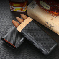 Étui à cigares en cuir de luxe de haute qualité et durable pour 3 cigares avec protection contre l'humidité, rangement portable