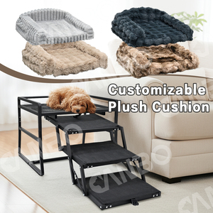 <span class=keywords><strong>Escalier</strong></span> <span class=keywords><strong>pour</strong></span> <span class=keywords><strong>chien</strong></span> avec lit en peluche, marches rétractables <span class=keywords><strong>pour</strong></span> animaux de compagnie, vente en gros, personnalisation OEM ODM, usine - Product Image 5
