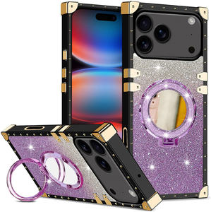 Nuovissimo anello di ricarica senza fili Glitter Stand alla moda <span class=keywords><strong>Cover</strong></span> protettiva per iPhone 17 17 AIR 17 Pro Max custodie per cellulare - Product Image 1