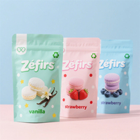 Bolsa de Plástico con Cierre Vertical de Grado Alimenticio, Impresa Personalizada, Resistente a la Humedad, Doypack Reutilizable para Snacks, Café y Dulces