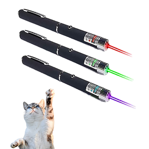 Puntatore <span class=keywords><strong>Laser</strong></span> Interattivo per Gatti Eco-Friendly con Ricarica USB, Moderno in Alluminio e Plastica, Luce LED Rossa Verde Blu Potente - Product Image 2