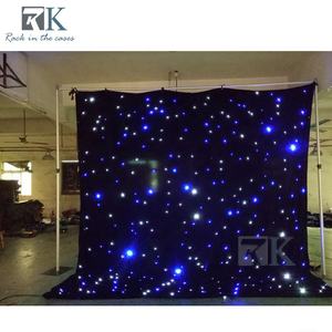 ฉากหลังเวทีพร้อมไฟ LED รูปดาวแบบสมาร์ทและม่านไฟแบบท่อ - Product Image 4