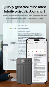 Grabadora Inteligente con IA A3P, Transcriber, Transmisión Inalámbrica <span class=keywords><strong>de</strong></span> Datos <span class=keywords><strong>de</strong></span> Aplicaciones, Notas, ChatGPT con <span class=keywords><strong>Pantalla</strong></span>, Grabadora <span class=keywords><strong>de</strong></span> Llamadas con IA - Product Image 5