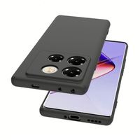 Casing penutup belakang ponsel Infinix GT 20 40 Pro, sarung HP TPU hitam lembut TPU untuk Infinix GT 20 40 Pro Note 40 40X 4G 5G Smart 8 Plus