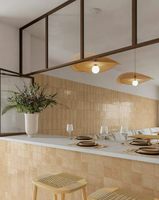 Carreaux muraux en céramique de bonne qualité, carreaux muraux pour cuisine, carreaux muraux pour salle de bain, 200x200 mm, couleur beige, impression jet d'encre, design bleu
