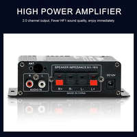 Amplificateur de puissance miniature Creatall AK-270 12V 2*20W pour système audio de cinéma maison, son HIFI, accessoire électronique sans fil BT