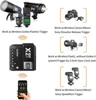 Disparador Godox X2 X2t TTL 1/8000s HSS Inalámbrico para Flash de Cámara, Compatible con Canon, Nikon, Sony, Fuji, Olympus, Pentax