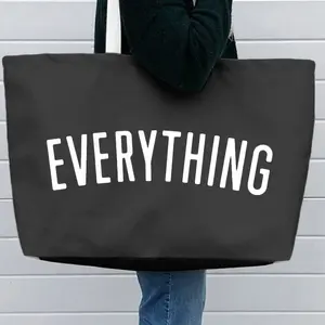 กระเป๋าช้อปปิ้งผ้าฝ้ายขนาดใหญ่แบบรีไซเคิล  พร้อมสกรีนโลโก้ตามสั่ง  กระเป๋าผ้าแคนวาสใส่ของได้ทุกอย่าง - Product Image 5