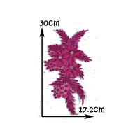 Nouvelle broderie creux strass paillettes 3D fleur dentelle brodé applique bricolage accessoires de vêtements décoratifs