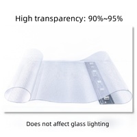 Film LED transparent flexible auto-adhésif haute luminosité P10 pour affichage numérique extérieur, publicité vidéo, centre commercial