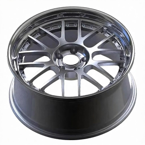 Custom Silver 5 <b>Spoke</b> 2 Piece Forged <b>Wheels</b> Bolted Aluminum Alloy Rims Deep Concave Passenger Car Custom Rims - Product Image 2