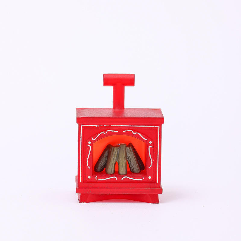 โคมไฟเตาผิงขนาดเล็กสีแดง