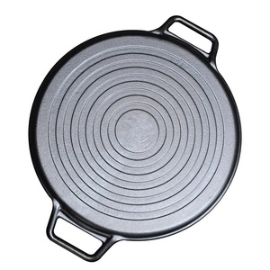 Di Vendita caldo Pre Condito Ghisa <span class=keywords><strong>Pizza</strong></span> e Cottura Pan Acciaio Inox <span class=keywords><strong>Pizza</strong></span> Fornello con Facile Presa Maniglie Leggermente Pre Condito pentole - Product Image 3