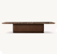 Table basse rectangulaire RH OEM en chêne américain, luxe, pour salon moderne, villa, hôtel, marbre, mobile, décorative