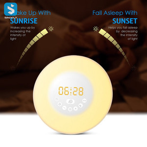 Nuevo diseño Sleep Sounds Wake Up Light Máquina de sonido Sunrise Despertador con luz nocturna - Product Image 2