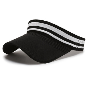 Women's Visor Cap Adjustable Breathable Sun Protection Summer Outdoor Sports Running Hat Curved Brim Polyester Fabric - Product Image 5