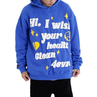 Sweat à capuche personnalisé épais, vintage, délavé, effet usé, style grunge, avec impression en relief, vente en gros, fabricant de vêtements pour hommes