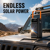 Neue Große Kapazität Powerbank Schnelles Aufladen 100000mAh Solar-Powerbank mit Eingebautem Kabel für Outdoor-Camping Mobilgeräte
