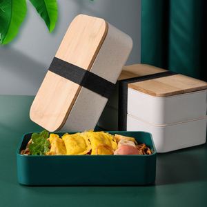 Japanese <b>Bento</b> <b>Box</b> with Bamboo Lid - Leakproof, Microwave Safe <b>Lunch</b> Container <b>for</b> Students & <b>Adults</b> - Product Image 2