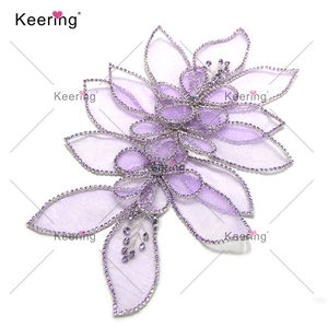 عرس رائع ، 3D الدانتيل زين زهرة بقع الكريستال - Product Image 5