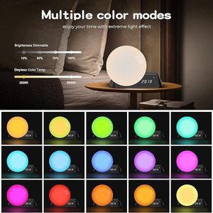 Despertador con luz de amanecer, reloj con luz natural funciona con Alexa, aplicación y reloj despertador con control remoto con 15 sonidos naturales - Product Image 6