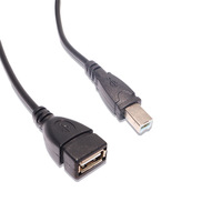 Cable de Transferencia de Datos Mini USB Hembra a USB Macho para Impresora, Escáner, Disco Duro Móvil, Adaptador con Puerto Cuadrado