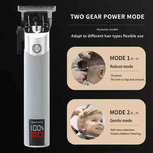 Kit de Corte de Pelo Eléctrico Profesional Recargable por USB para Hombre, Máquina Cortadora de Pelo Inalámbrica para Barbería, Resistente al Agua IPX6 con Pantalla LCD - Product Image 5