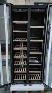 Réfrigérateur <span class=keywords><strong>à</strong></span> bière et <span class=keywords><strong>à</strong></span> <span class=keywords><strong>vin</strong></span> rouge NUELEAD NE-385, grande capacité, deux portes en verre, noir, commercial, hôtel, moderne, escalier haut - Product Image 4