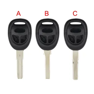 Estojo para chave saab 9-3 9-5, controle remoto, 3 botões, capa de chave, substituição, com 3 lâminas tipo