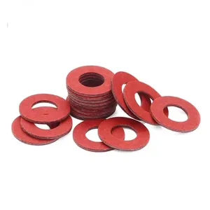 Juntas y sellos industriales de papel de fibra roja ignífuga, aislamiento de papel de fibra vulcanizado, arandelas y anillos de papel de acero rojo - Product Image 1
