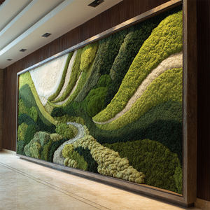 Panneau mural en mousse préservée Art mural en mousse naturelle Art mural en mousse verte de jardin vertical écologique pour décoration murale d'hôtel de bureau - Product Image 5